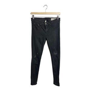 Rag & Bone Legging Jeans Dark Gray Size 26 Skinny Ripped Destroyed